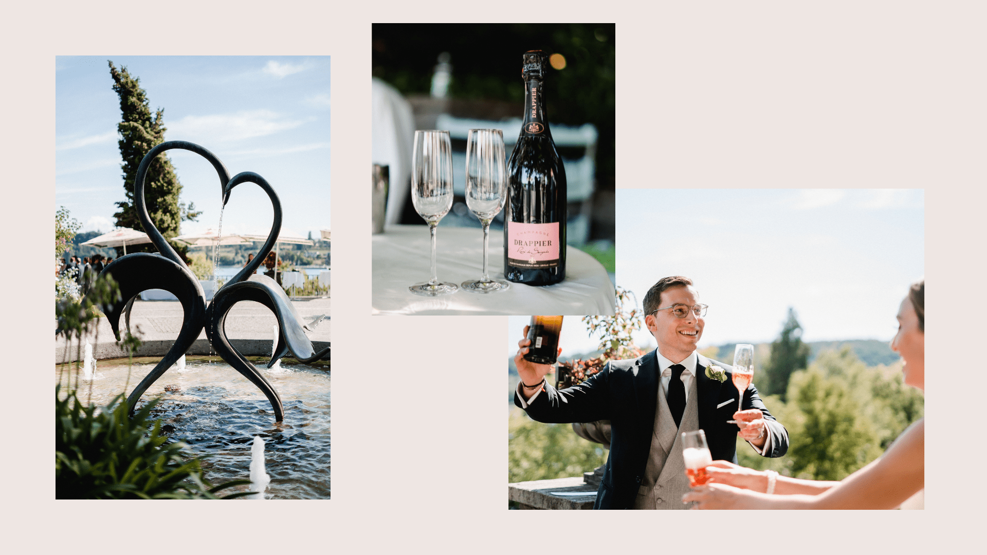 Aida + Tim | Hochzeitsfotografen am Bodensee Schwanenbrunnen Insel Mainau  - Hochzeitsfotografie von Aida und Tim